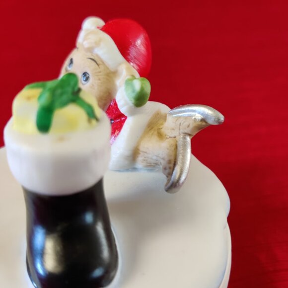 Vintage HOMCO Ice Skating Bear Trinket Box w/ Boot #8904 Home Interior - Picture 6 of 8